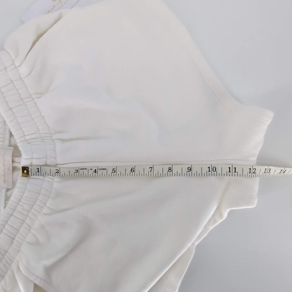 Spiritual Gangster White Cotton Lounge Sadie Terry NWT Shorts w Pockets - Size S - Picture 8 of 13